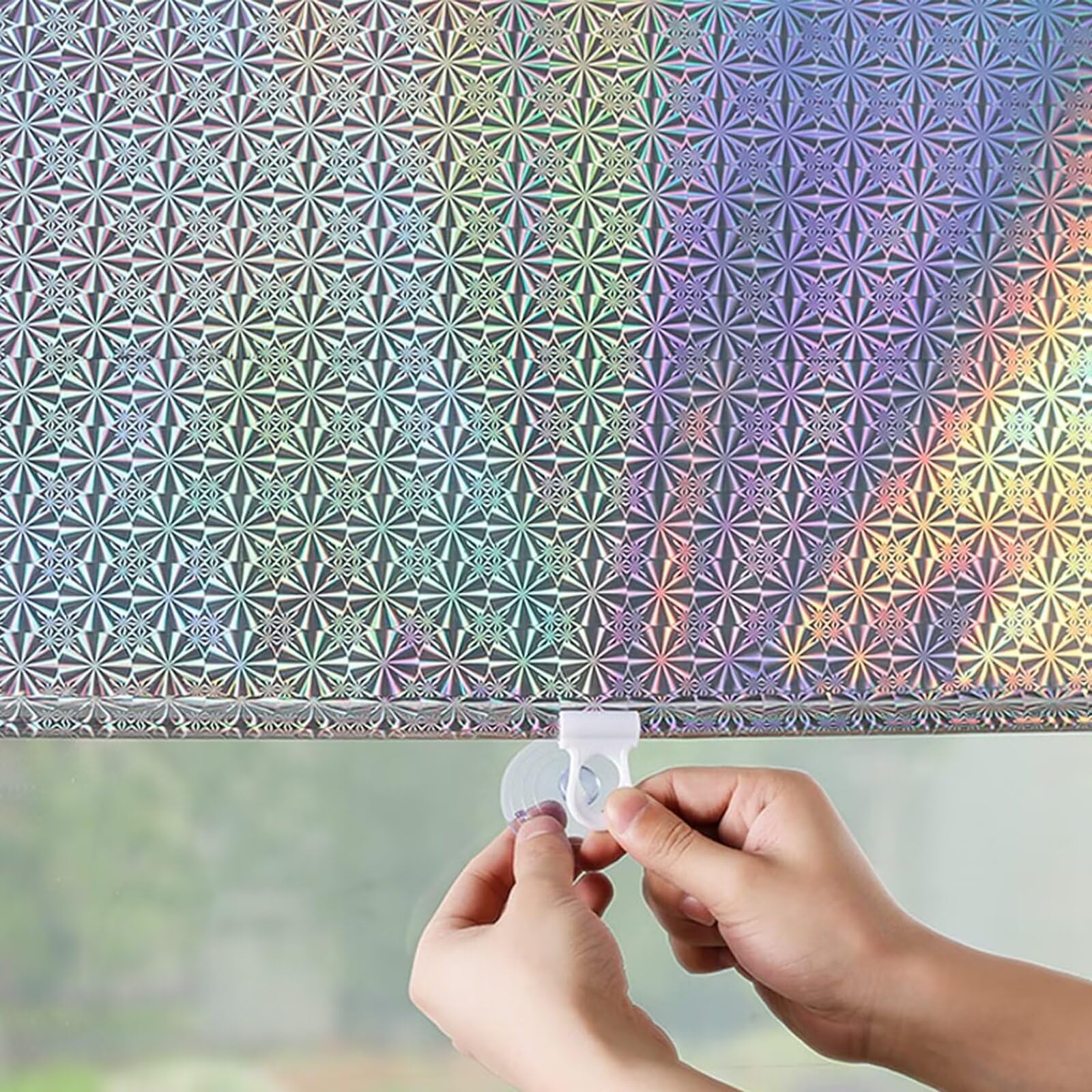 Lcyfbe Silver Suction Cup Roller Blind,Sun Protection Blackout Roller Blind,Punch-Free Retractable Balcony Sun Shade,Blackout Curtain Blinds Curtains For Kitchen/Bedroom/Office/Car(,68X125cm/27X49in)
