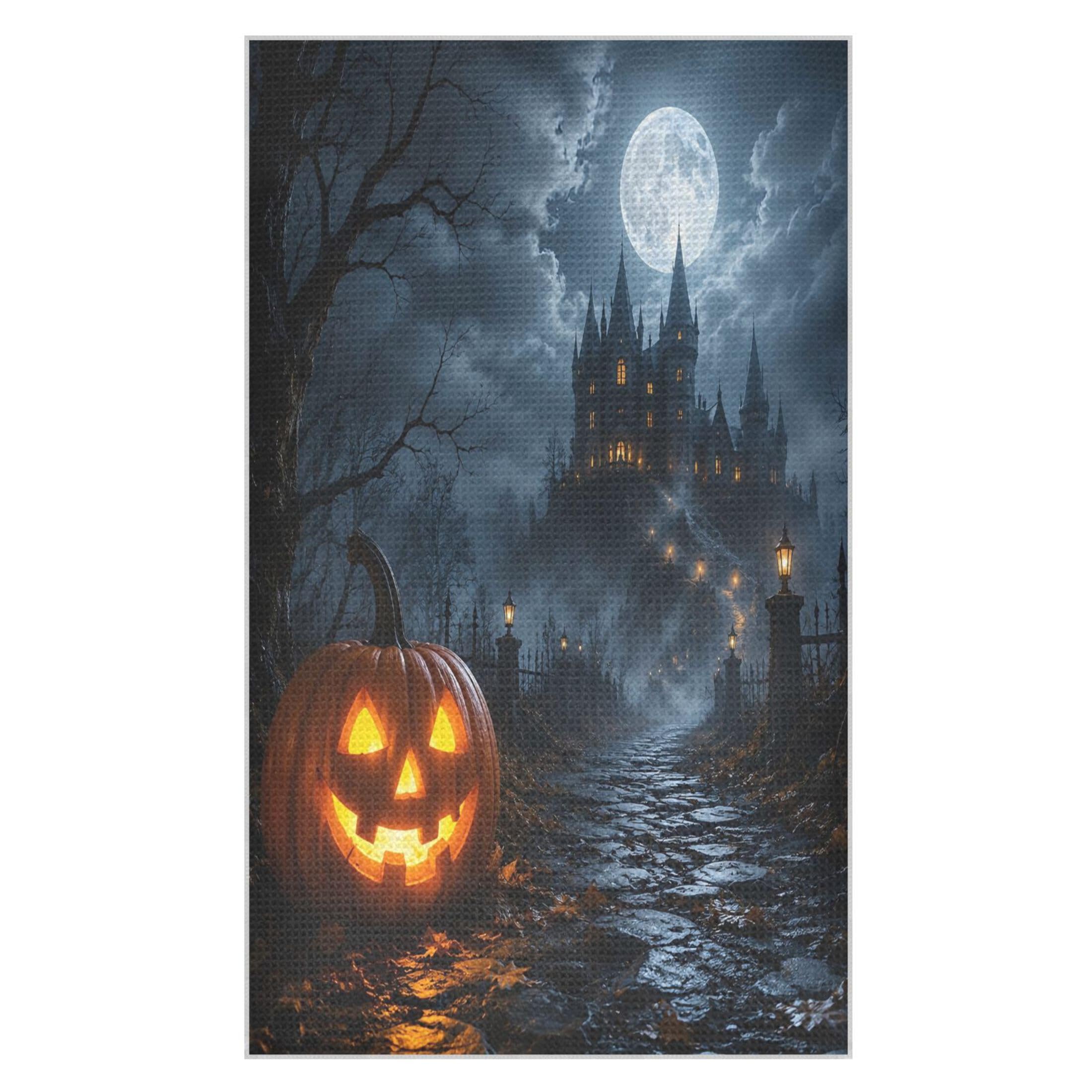 Fuauuyl Halloween Kitchen Towel Waffle Weave Dish Towels Soft Absorbent Hand Towel Microfiber Lint Free Dish Cloths for Kitchen, 18x30 in