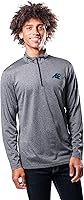 Vista 47 de Ultra Game NFL Official Adults Super Soft Quarter Zip Long Sleeve T-Shirt Gris Caliente Carbón