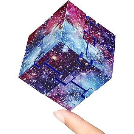 Skylety Infinity Cube Mini Fidget Blocks Infinity Cube Desk Toy Sensory Toys Stress Relief Tool Game Supplies Gifts For Adhd Autism Teens And Adults Blue Galaxy Space Amazon Co Uk Toys Games