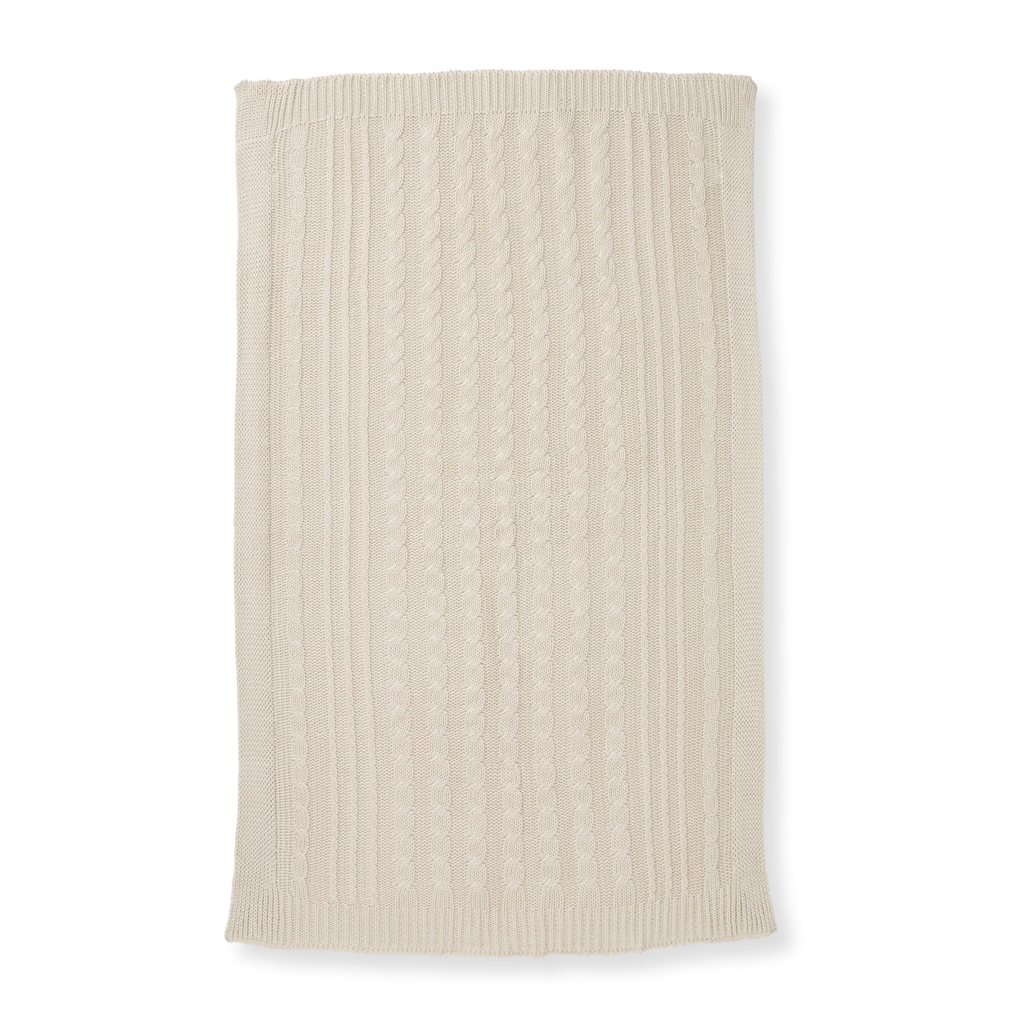 Burt's Bees Baby Infant Blanket, Cable Knit, Made with 100% Soft Breathable Organic Cotton, Nursing Blankets, Machine Wash Baby Newborn Essentials, Size 30 x 40 Inch