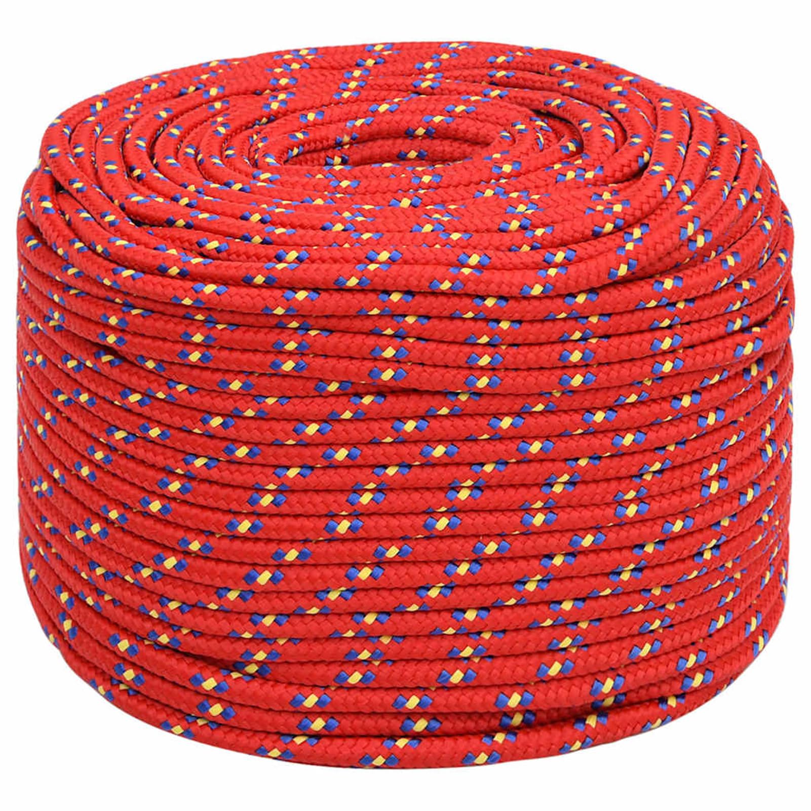 Tidyard Corda Marina in Polipropilene 10 mm 100 m Rossa per Barca, Vela e Ormeggio 152402
