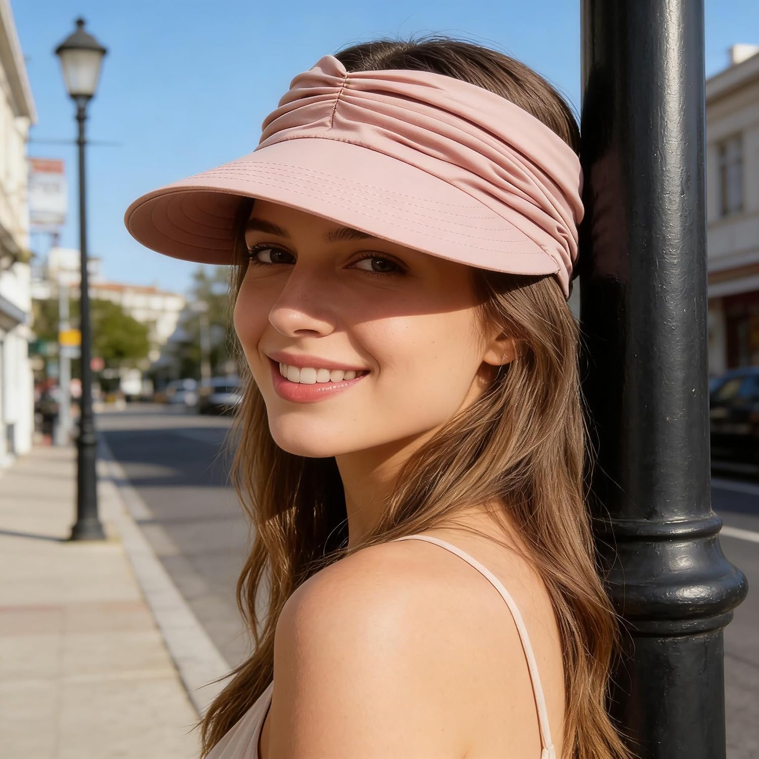 Women's Wide Brim Sun Visor UV Protection Beach Hat for Golf Hiking & Outdoor Sports
