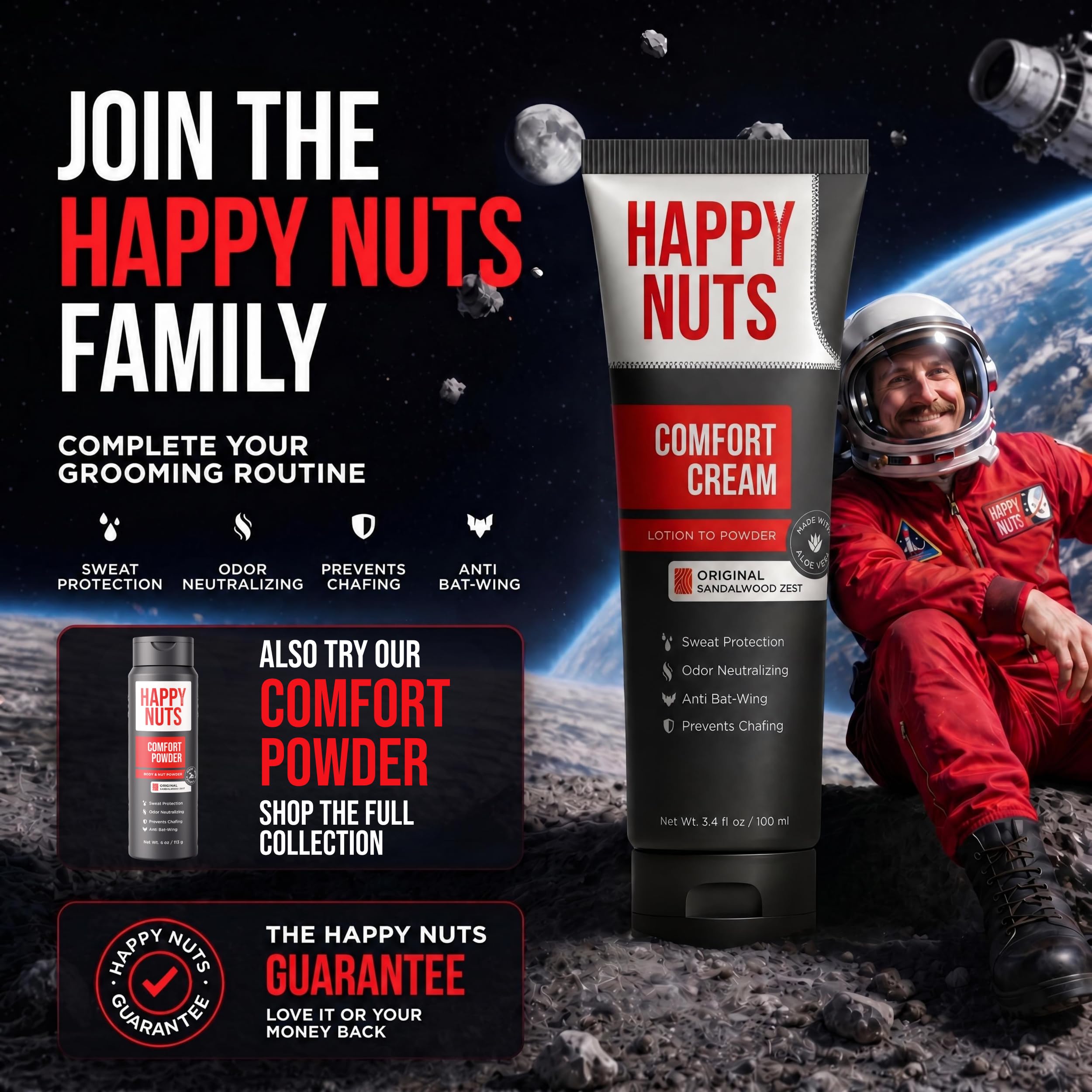 Happy Nuts Crème anti-transpiration et contrôle des odeurs pour homme