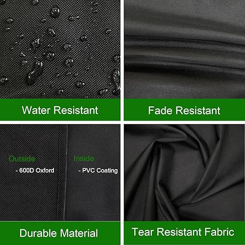 Miniatura 6 de Cover Geny Funda para parrilla de barbacoa al aire libre con tela anti-UV y a prueba de rasgaduras, resistente a la decoloración y correas de velcro