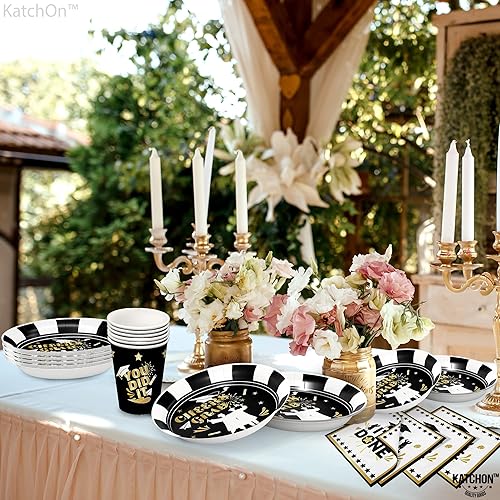 Miniatura 3 de KatchOn, Platos y servilletas de graduación 2024 – Paquete de 100, sirve 25 | Suministros para fiesta de graduación 2024 | Decoraciones de