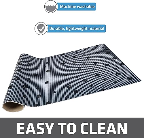 Miniatura 5 de Drymate Mantel individual con tazón para mascotas, tapete de alimentación de alimentos para perros y gatos, tela absorbente, parte trasera