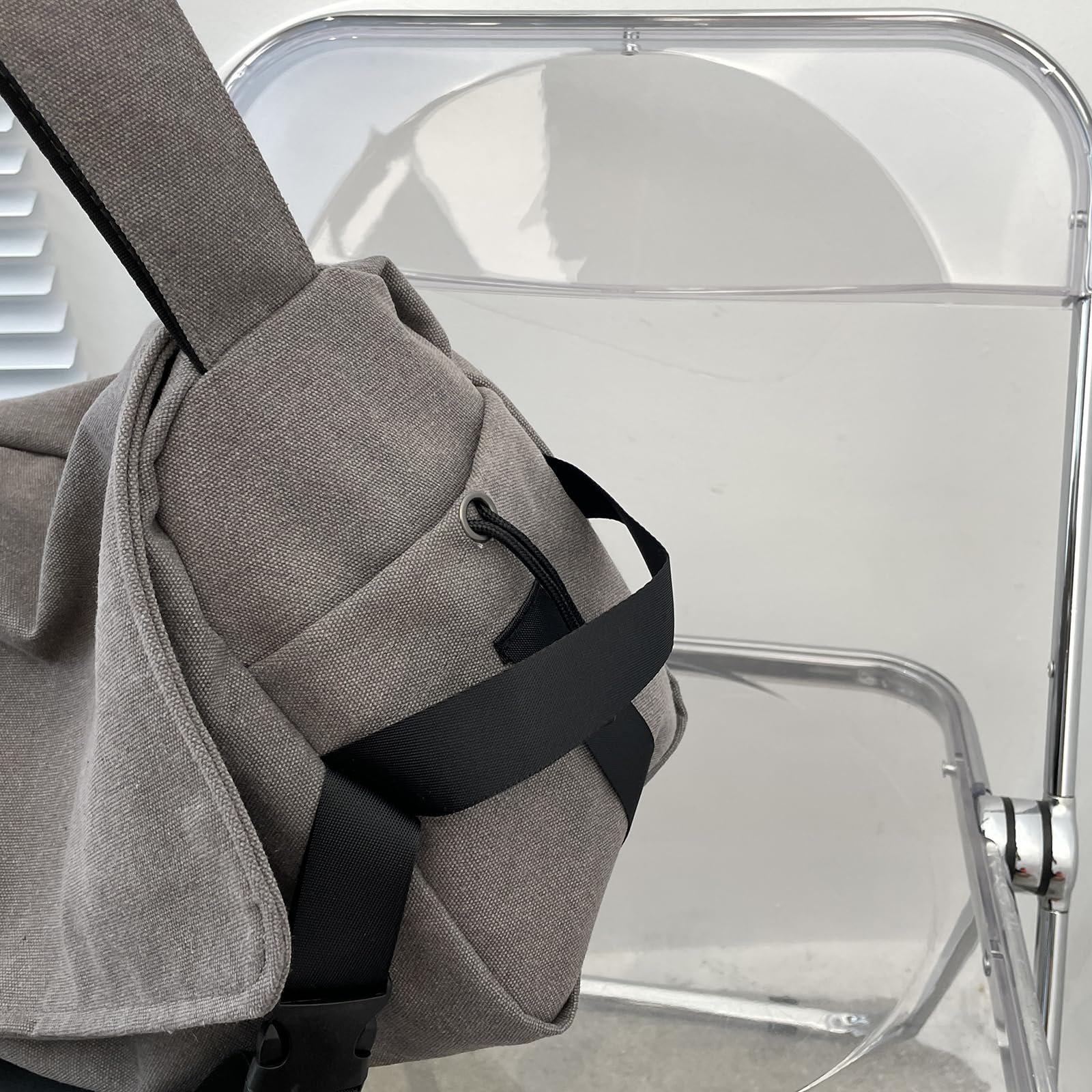 Męska nylonowa torba na zakupy o dużej pojemności, regulowany pasek
