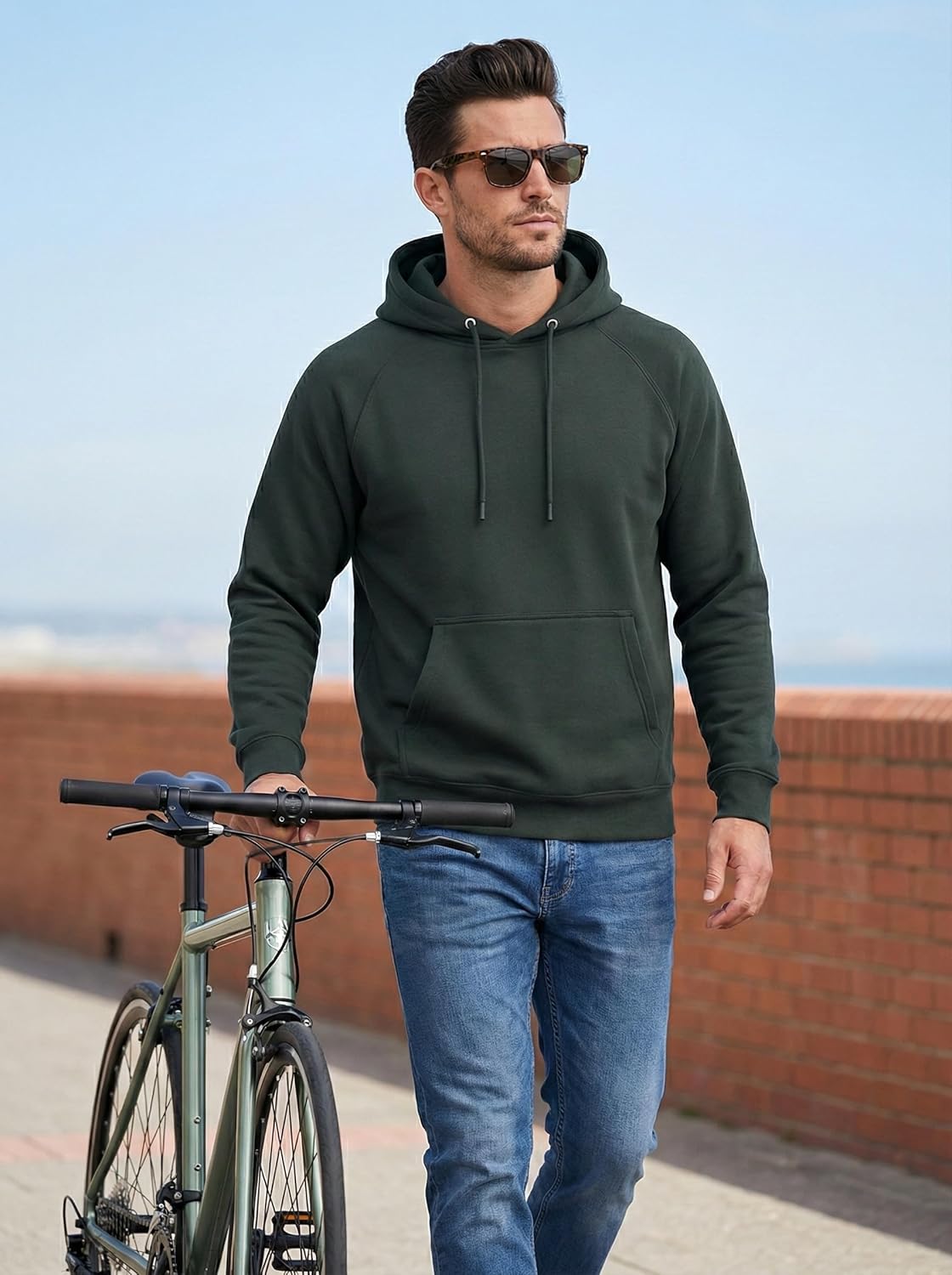 Ultra Soft Fleece Lined Drawstring Hoodies Comfort Fit Sweatshirts Kangaroo Pockets - Image 2