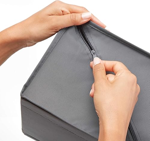 Miniatura 5 de Rayen Cajas de zapatos apilables de 2 U, color gris, tamaño 9.1 x 13.4 x 6.3 in