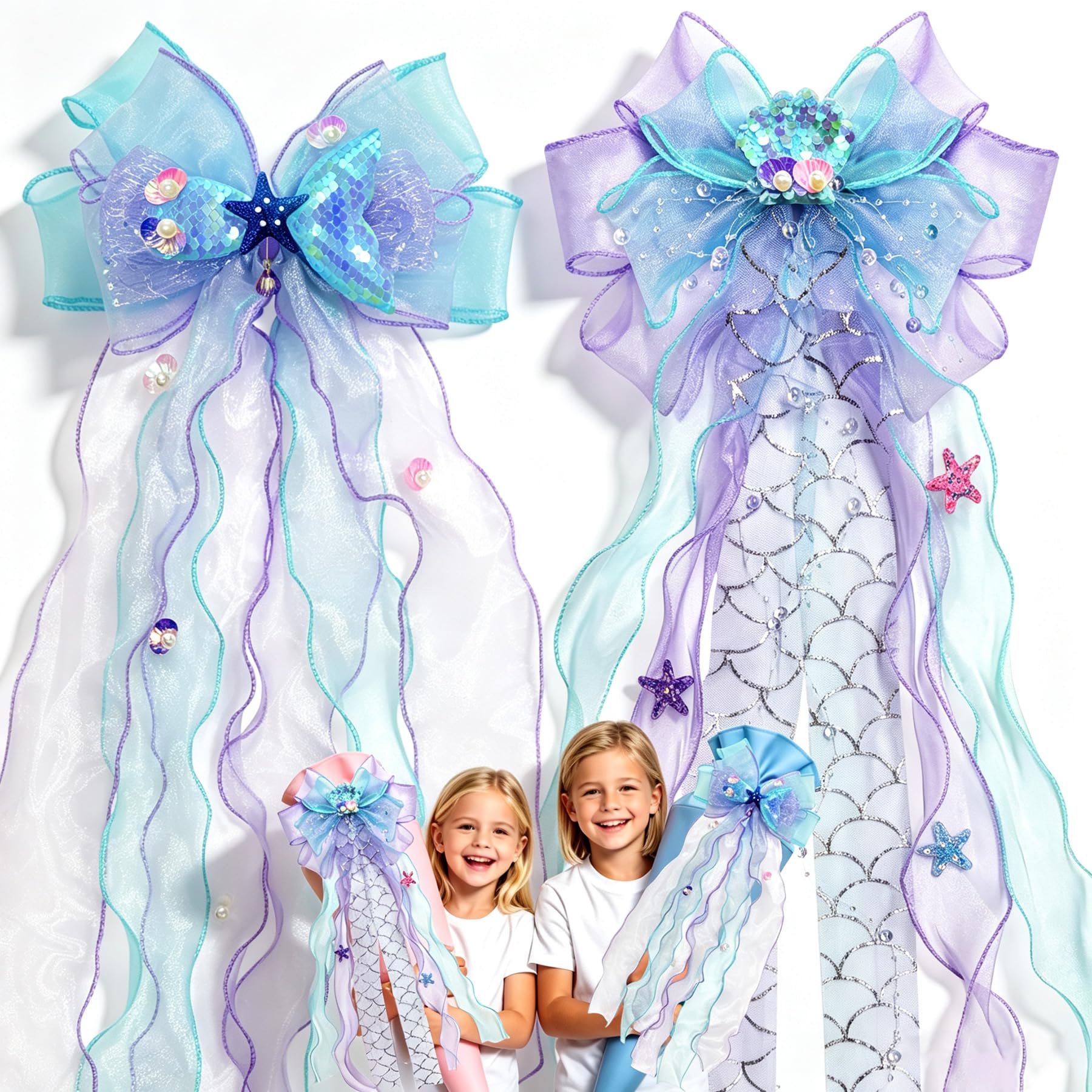 TZEKING Schultütenschleife,60×20cm Zuckertüten Schultütenschleife,Schultüte Schleife Zuckertütenschleife Deko,Schultütenschleife Schultüte für Mädchen Junge,Schulanfang Einschulung Deko