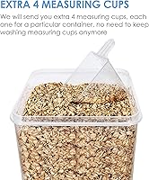 Vista 3 de Vtopmart Contenedores de almacenamiento de alimentos de 2.5 litros/84.5 onzas, 4 Piezas recipientes herméticos de plástico sin BPA para harina