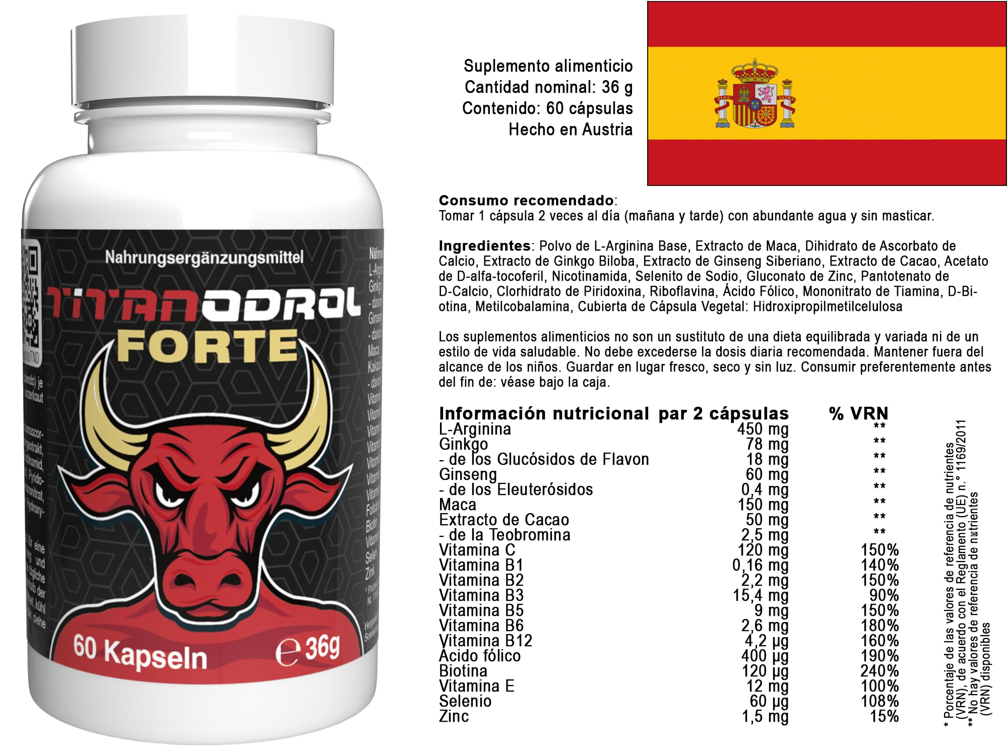 300 capsule, (5 x 60 capsule), confezione da 5 pezzi