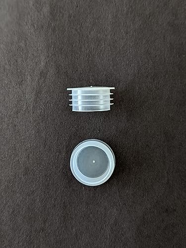 Miniatura 2 de Tapón de plástico de repuesto para saleros y pimenteros, macetas, botellas, tubos, etc. 34 pulgadas (tapa pequeña, 2 piezas), color blanco