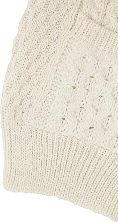 Aran Crafts Women's Cable Knit Soft Buttoned Lumber Jacket (100% Merino Wool)