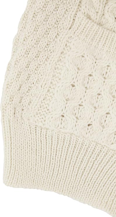 Aran Crafts Women's Cable Knit Soft Buttoned Lumber Jacket (100% Merino Wool)