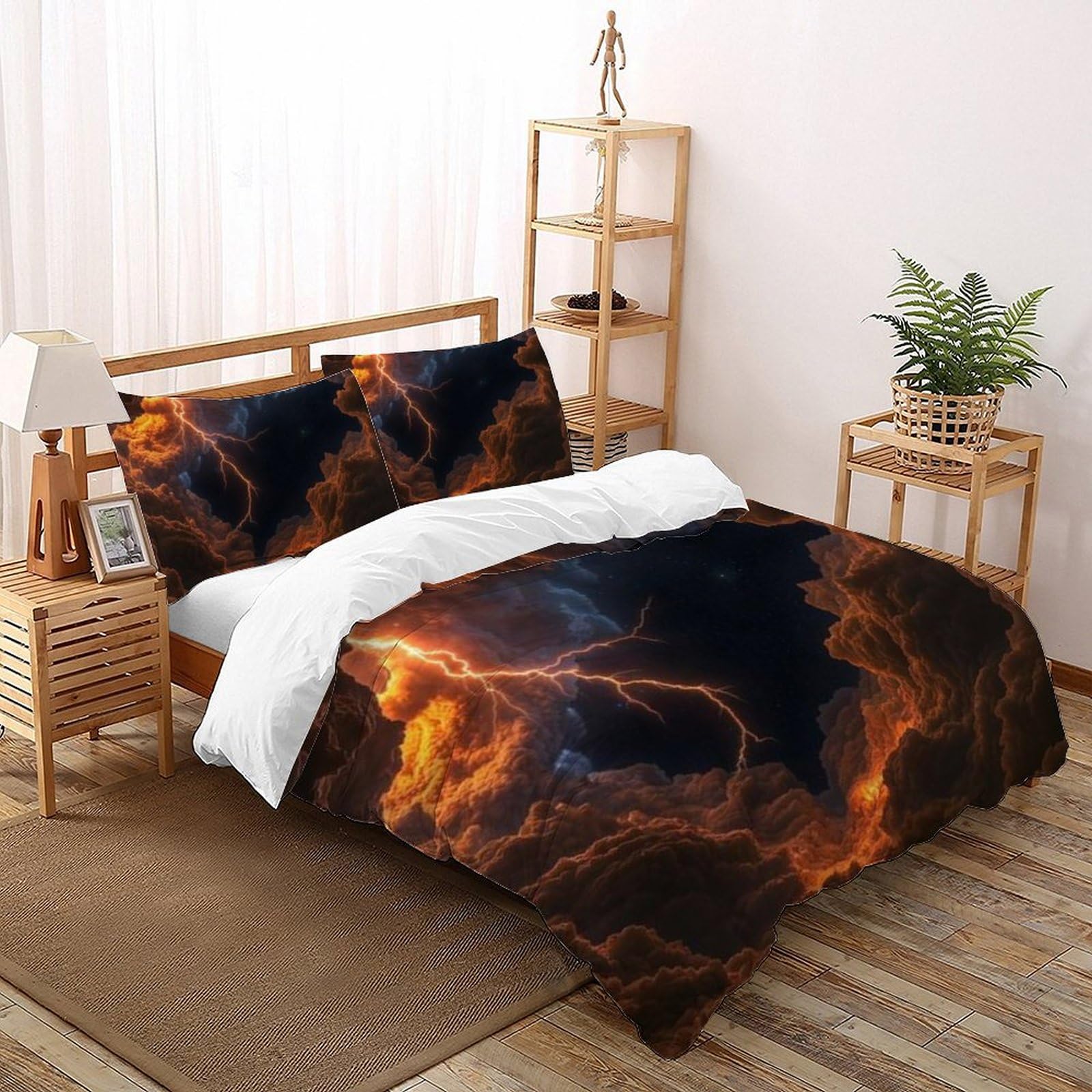 Housse de couette Le Cloud avec fermeture éclair lit garçon microfibre 220x240