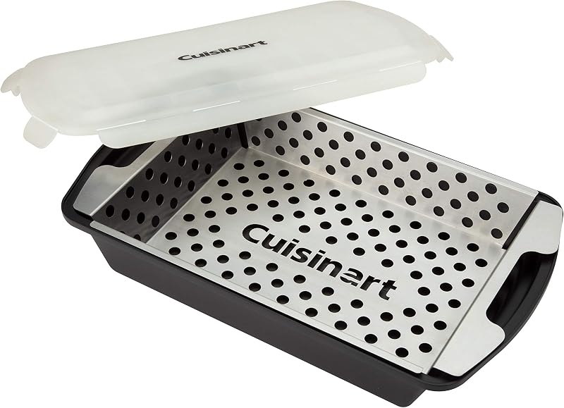 Cuisinart CMT-200 Juego de cesta para adobo y parrilla, acero inoxidable