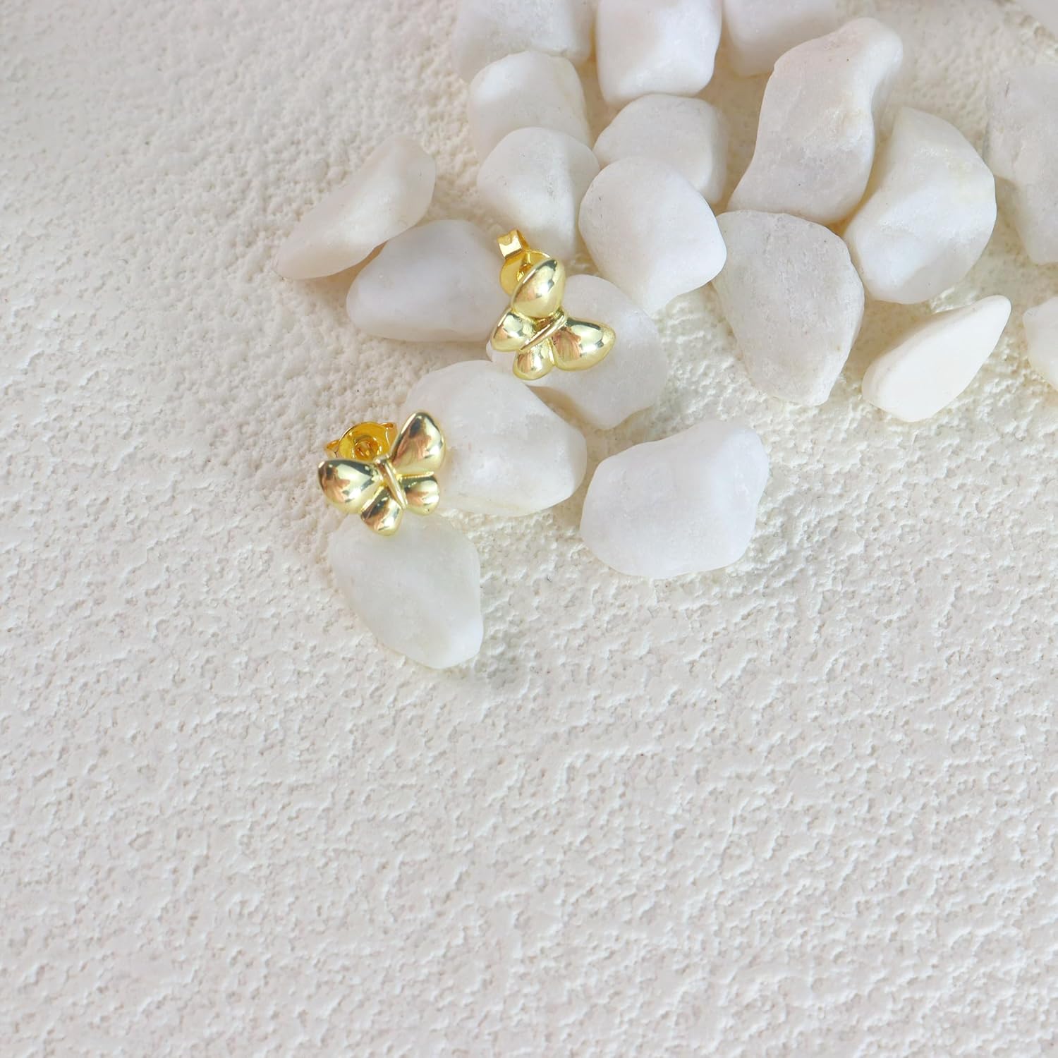 ToHeart 14K Butterfly Earrings for Womens Lightweight Minimalist Gold Butterfly Earrings for Womens Handpicked Gifts Bff Birthday - Image 4