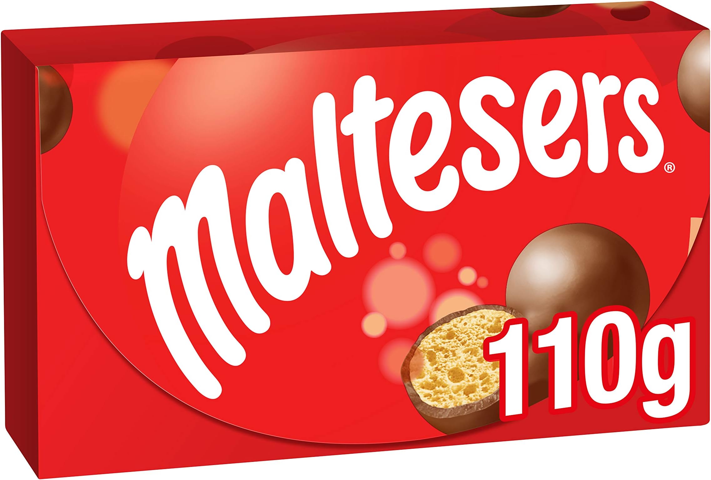 Maltesers Milk Chocolate Gift Box 110g – Chocolate Sweets with Crunchy Honeycomb Centre, Father's Day Chocolate Gift- Sharing Chocolate, Snack Box & Hamper Filler
