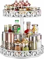 Lazy Susan Organiseur à 2 Niveaux – Plateau Tournant à épices De 30,5