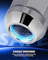 Vista 4 de Orion Motor Tech Tuercas de llanta de extremo abierto de 1/2"-20, tuercas hexagonales cromadas de 3/4" de 0.748 in compatibles con Dodge Dakota