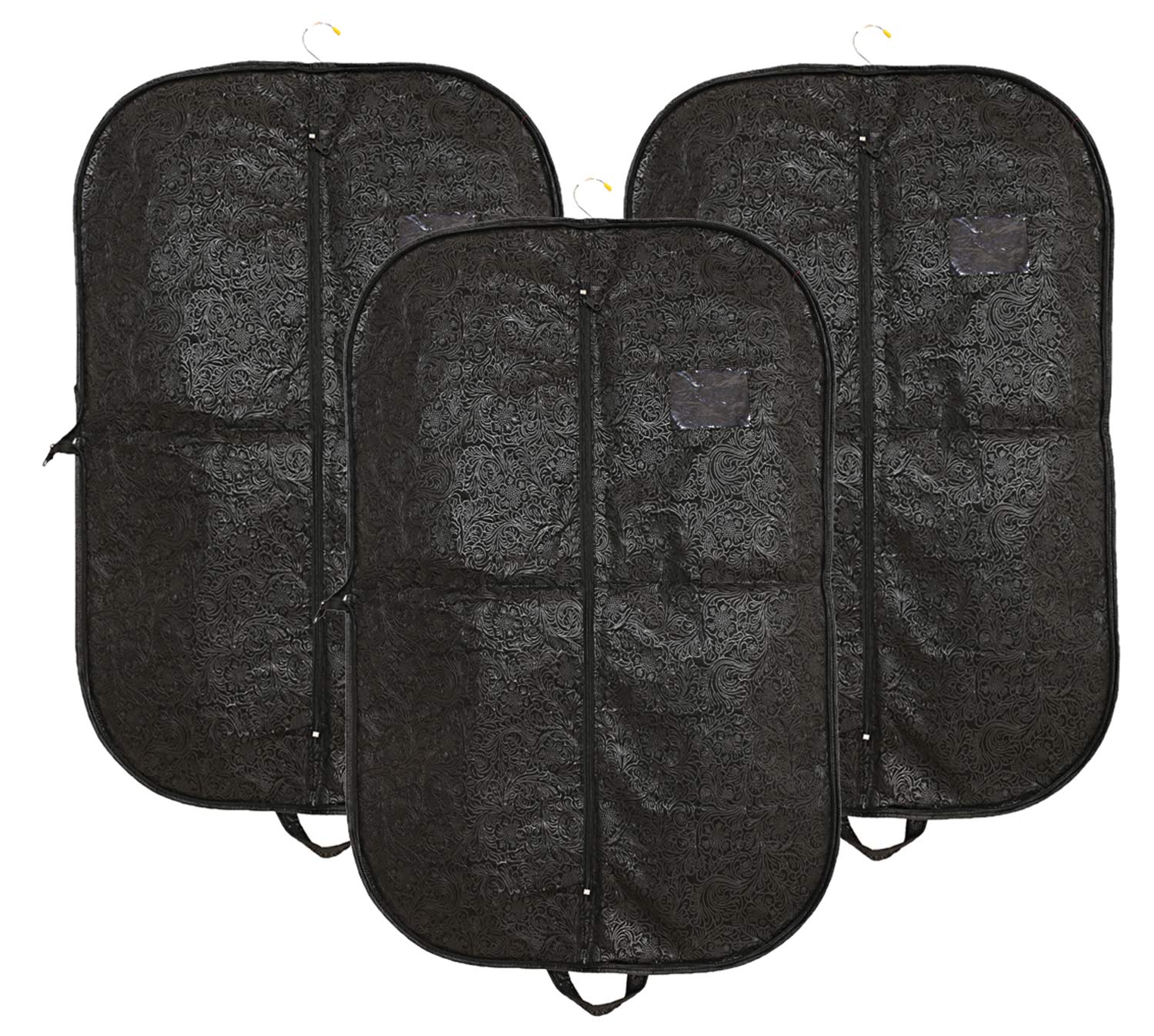 Kuber Industries Emboss 3 Piece Non-Woven Foldable Blazer Cover Set, Black (CTKTC1844) (B07K53L3M9) Amazon Price History, Amazon Price Tracker