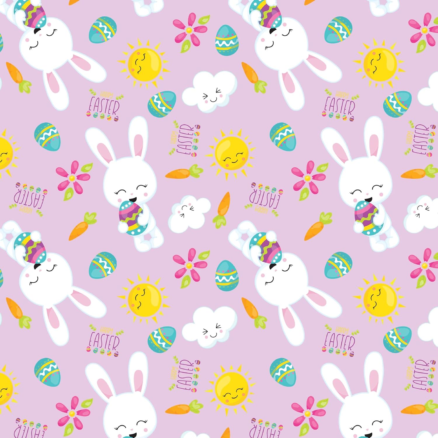 10PCS Easter Cotton Fabric Bundles Rabbit Egg Printed Fat Quarter Fabric Pre-Cut Squares Sheets Fabric for Patchwork Sewing DIY Crafting Quilting Fabric (B, 20" x 20")