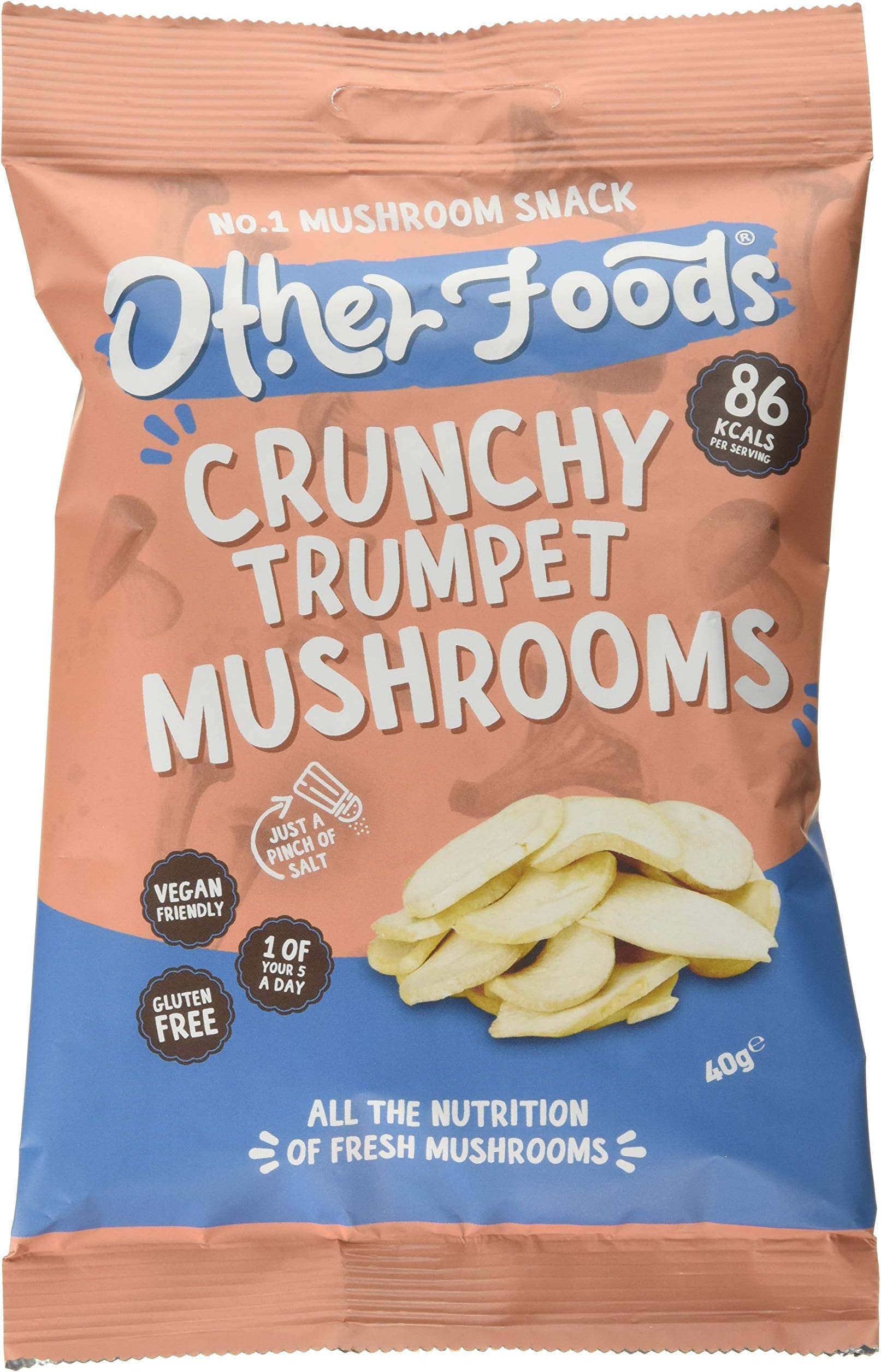 Other Foods Crunchy Trumpet Mushroom Chips, Pack of 6 X 40g