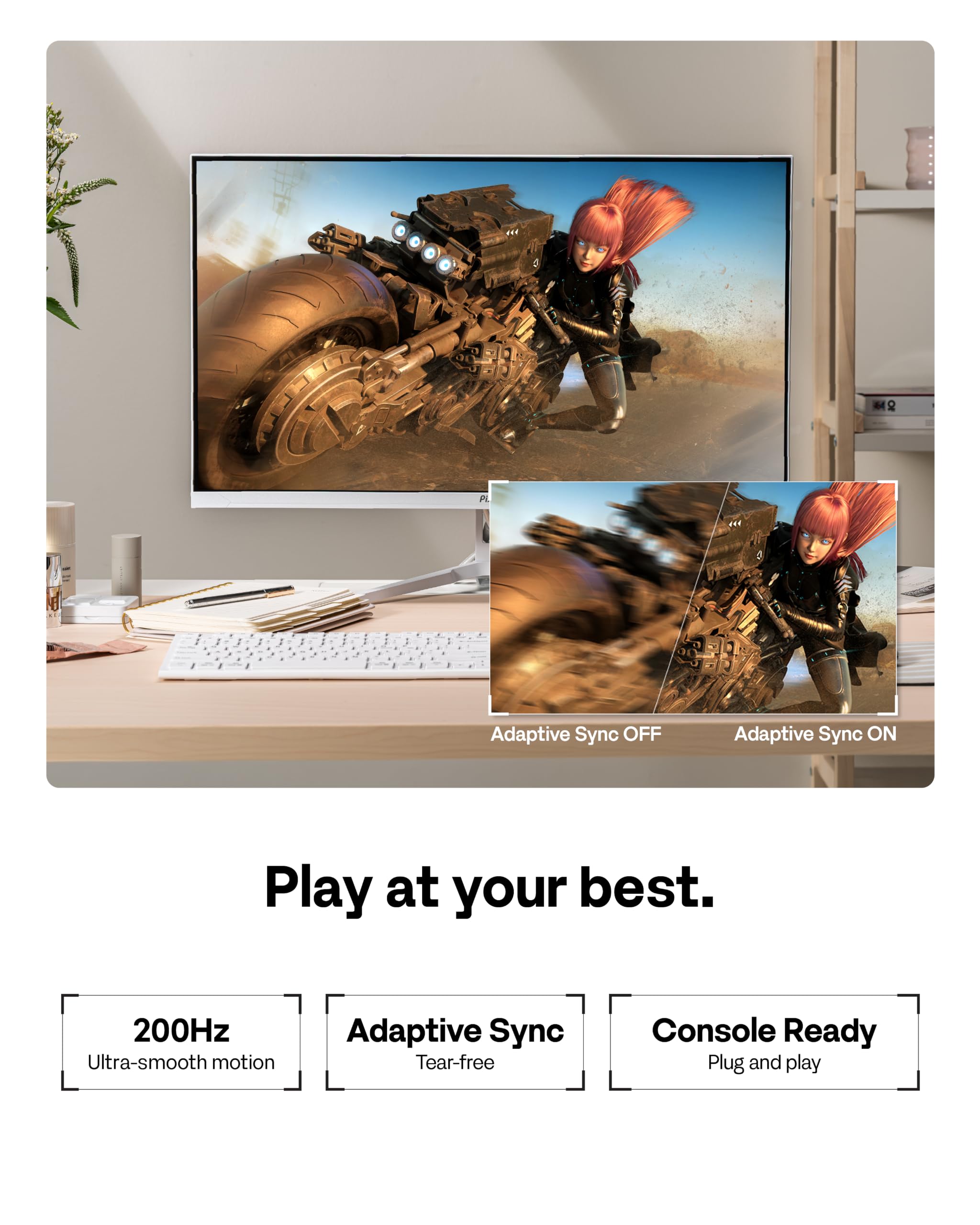 Amazon.com: Pixio PX248 Wave White 24 inch 200Hz Refresh Rate FHD