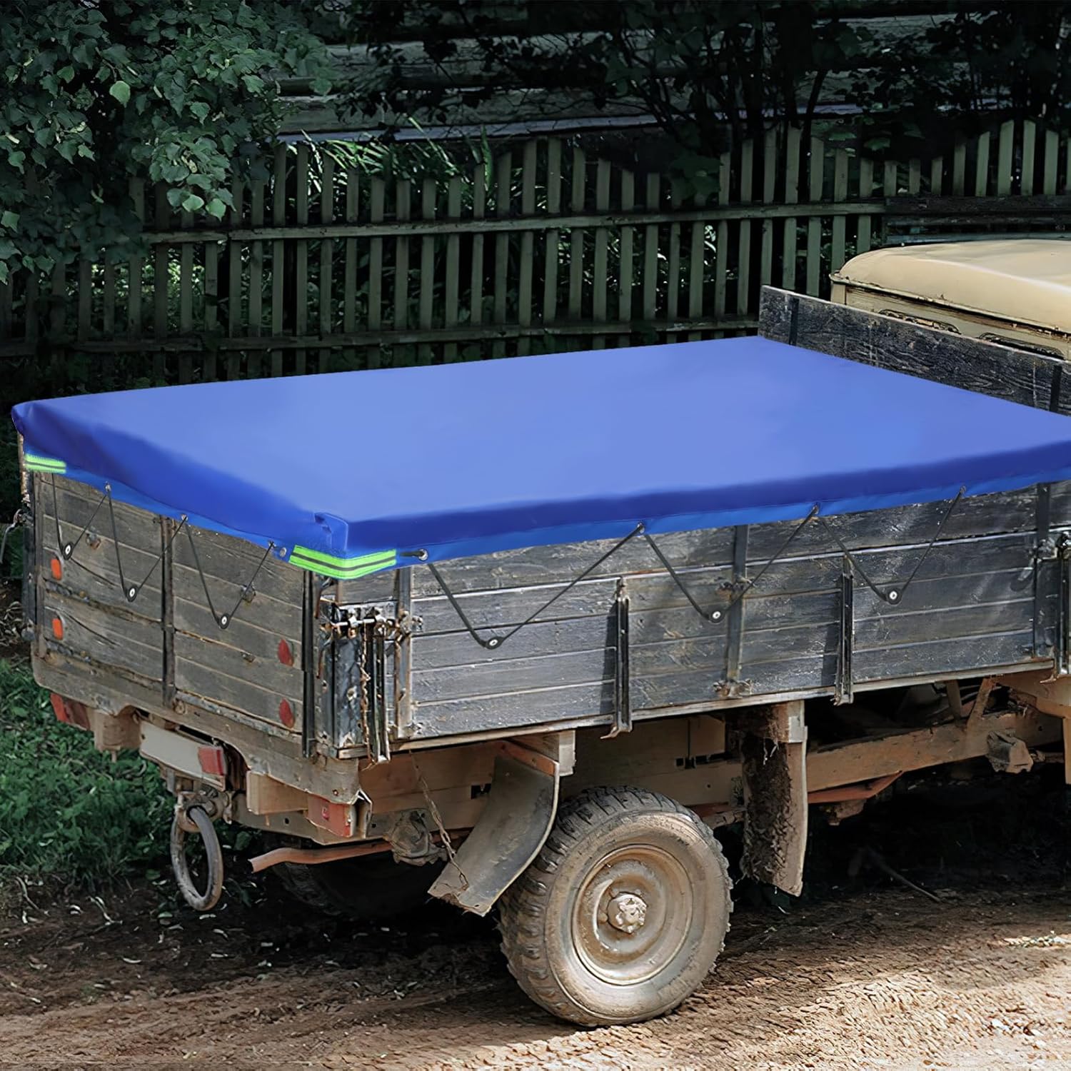 Truck Camper Cover Heavy Duty Trailer Tarp Oxford Uv Blocking Tie-Down Straps Rv Hitch Cover