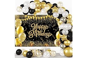 Black and Gold Birthday Backdrop, a Splendid Way to Celebrate
