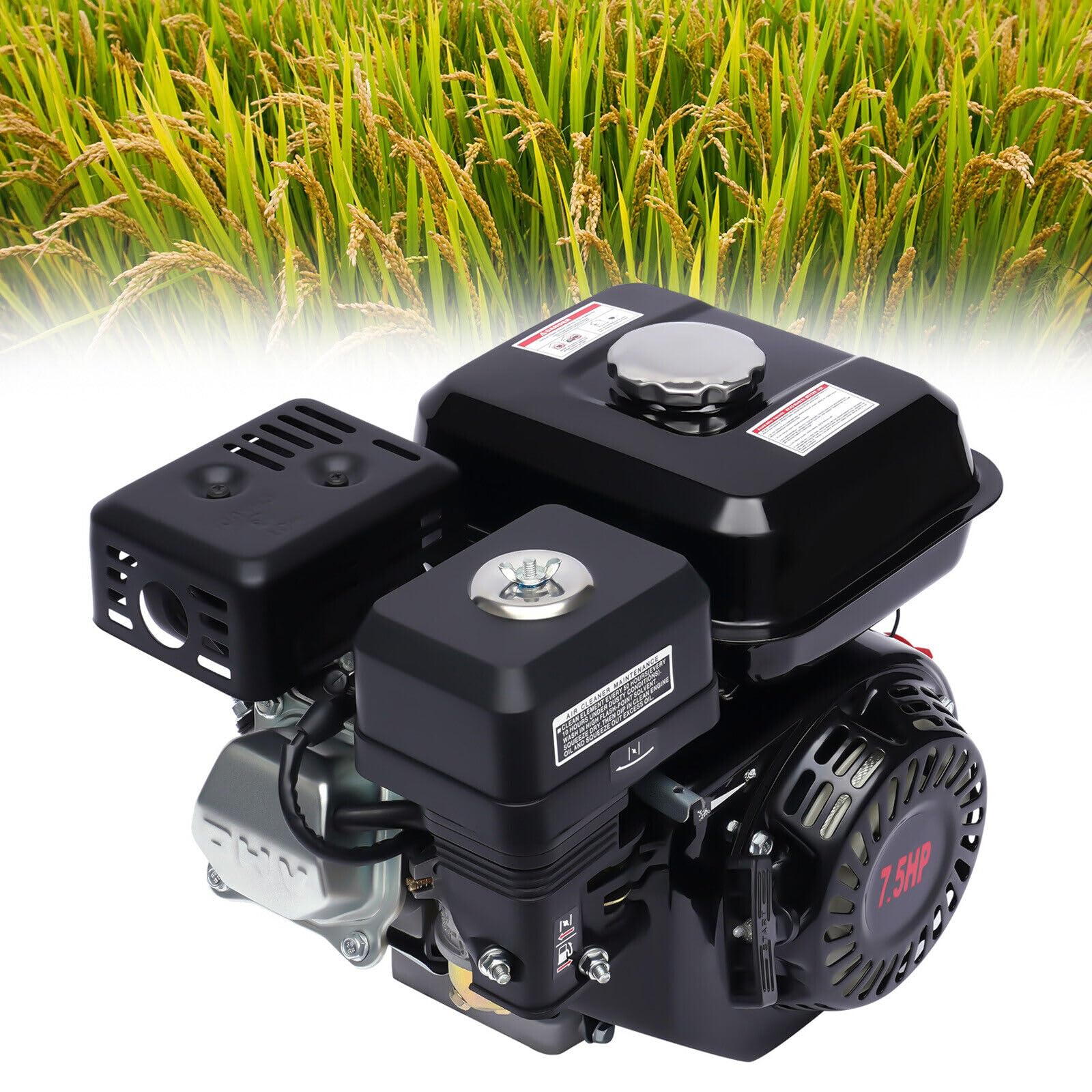 GX210 7HP, motore a benzina a 4 tempi, motore a gas naturale, motore stazionario, avviatore di ritorno, motore portatile