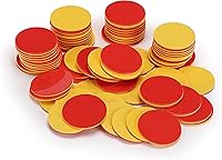 Mr. Pen Two-Color Counters for Kids Math - 100 Red & Yellow Counting Chips, 1" Durable Plastic in Storage Box