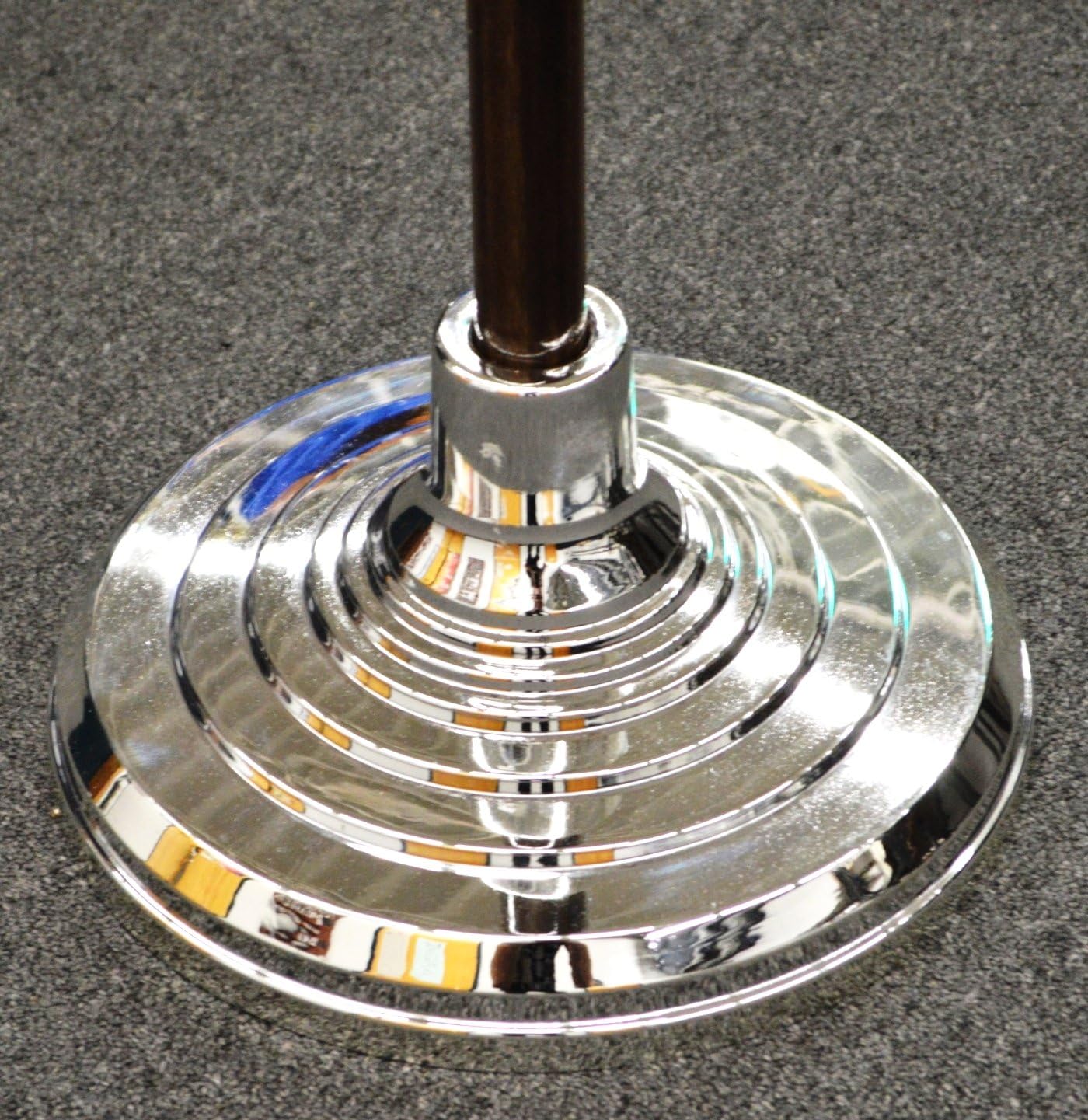 US Flag Factory Floor Stand Base for Indoor Flag Pole, Flag Set (Silver Color)