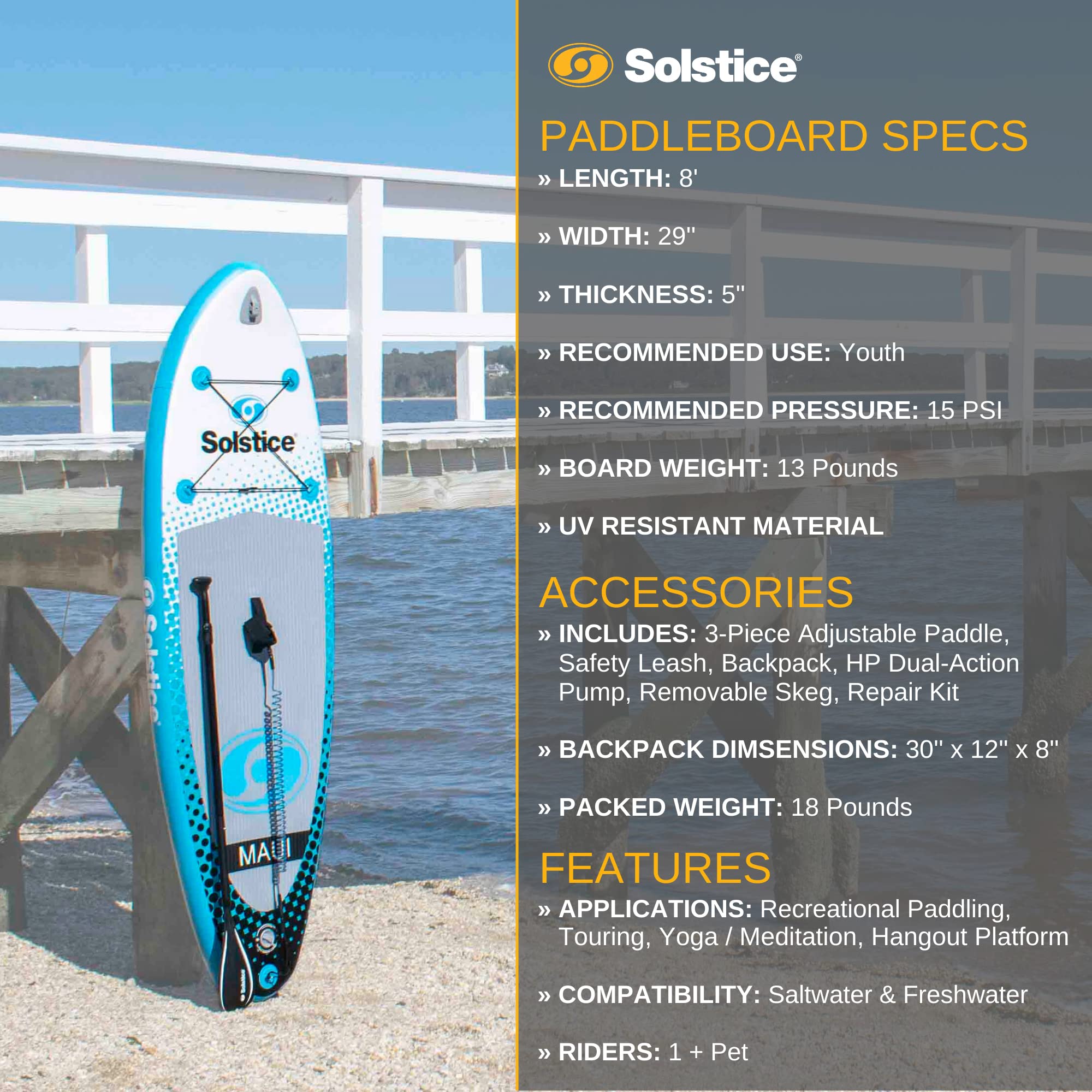 Amazon.co.jp: Solstice Watersports Maui 空気注入式スタンドアップ
