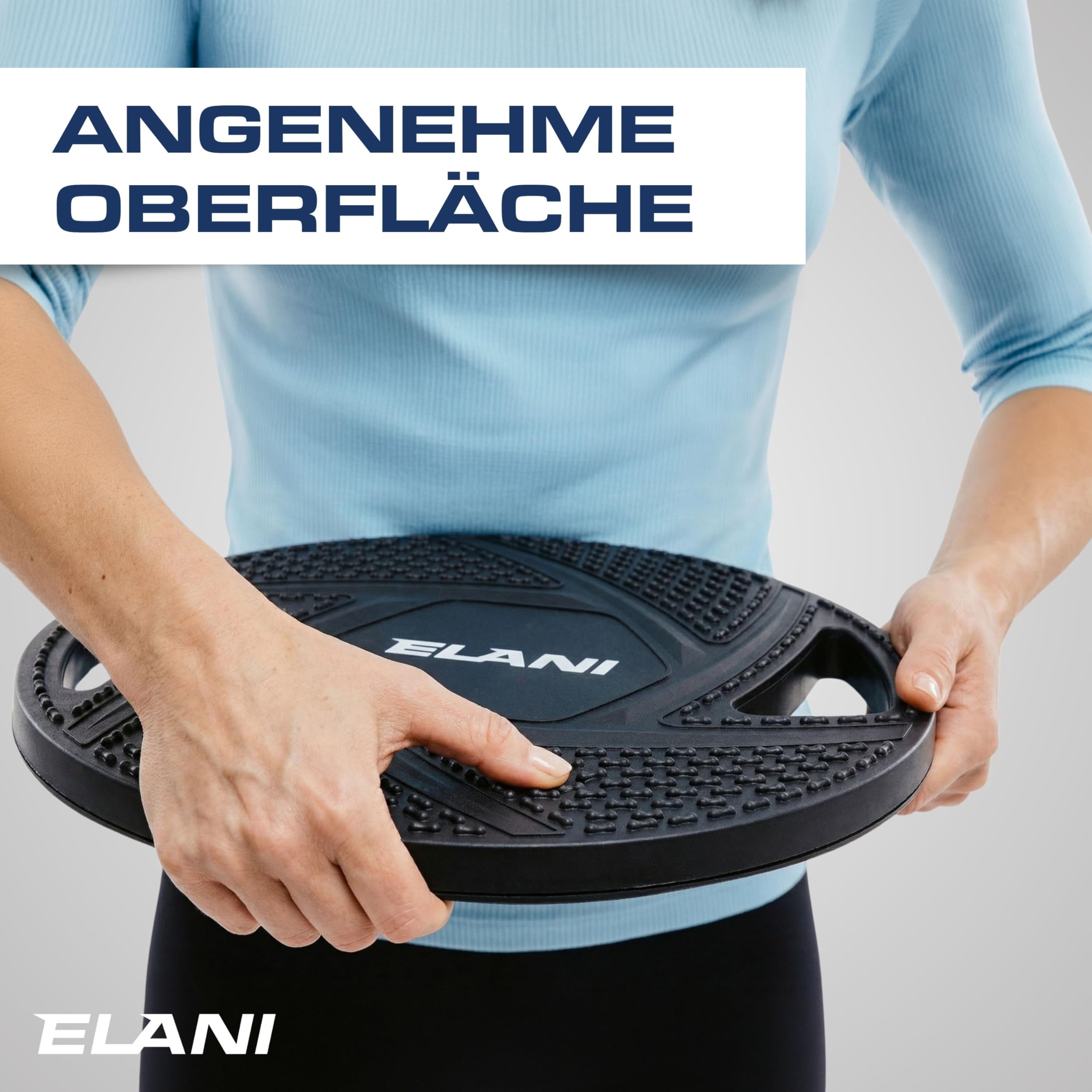 ELANI Rutschfestes Balance Board Erwachsene bis 150kg - Physiotherapie zur Stärkung von Koordination und Tiefenmuskulatur | Balance Board Kinder ab 5, Wackelbrett Physio, Gleichgewichtstrainer