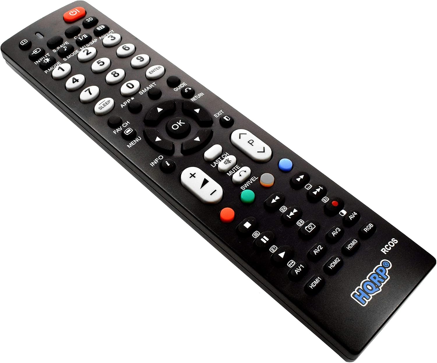 HQRP Remote Control Compatible with Hitachi CLE-960 HL02121 CLU-49121S 44HDF52 50HDA39 50V710 50V715 50V720 50VF820 LCD LED HD TV Smart 1080p 3D Ultra 4K Plasma image 3