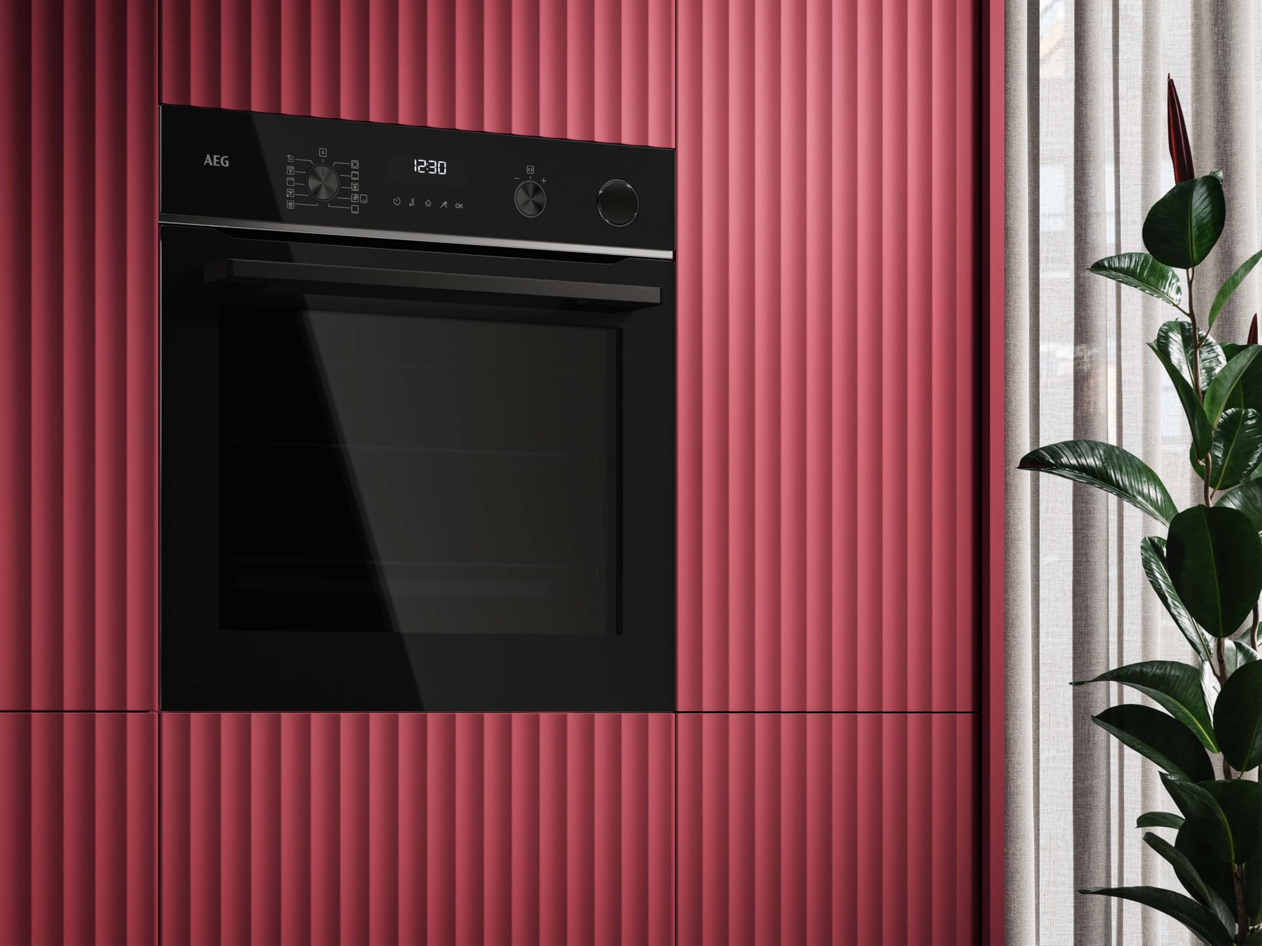 AEG TR6PB50WSB Einbaubackofen Serie 6 LED-Touchdisplay Pyrolyse Selbstreinigung 25% Dampfunterstützung Kerntemperatursensor