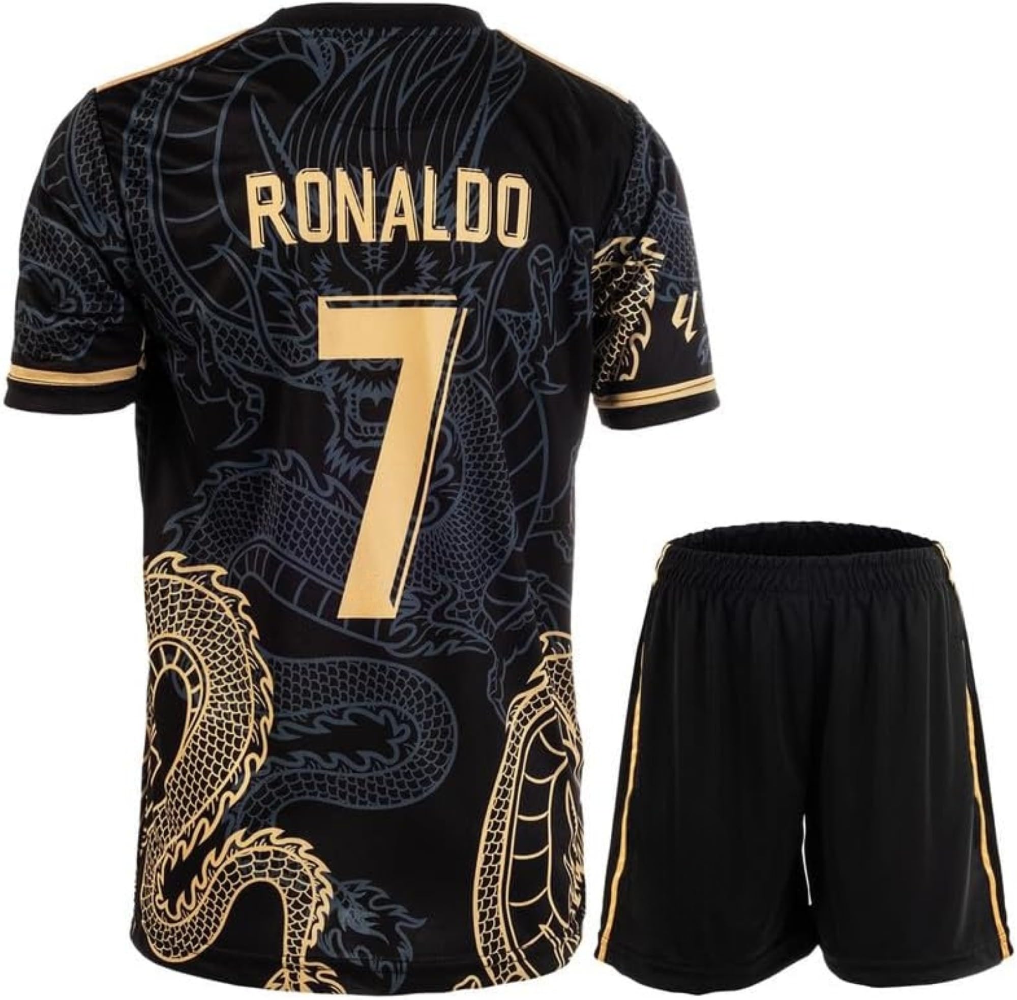 Heim #7 Retro Black Dragon Limitierte Sonderedition Seltenes Fußball Kinder Trikot Shorts Set Jugendgrößen