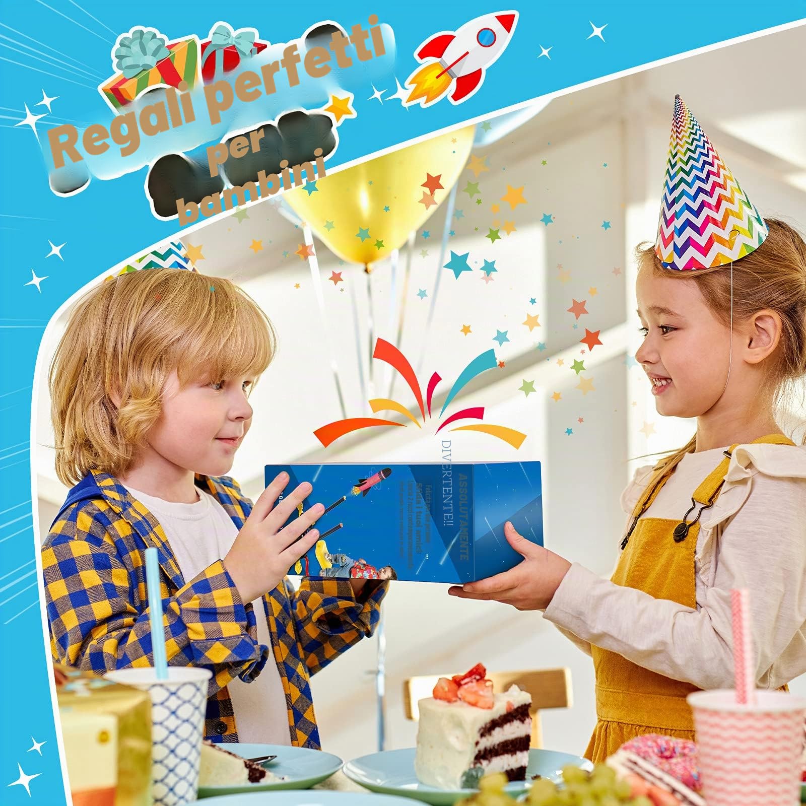 Anginne Razzo Spaziale Giocattolo, Regalo Bambino 3-10 Anni Maschio Regali Natale per Bambini Giocattoli Bambino 3-11 Anni Giochi da Giardino Esterno per Bambini Giochi Bambini 3-12 Anni
