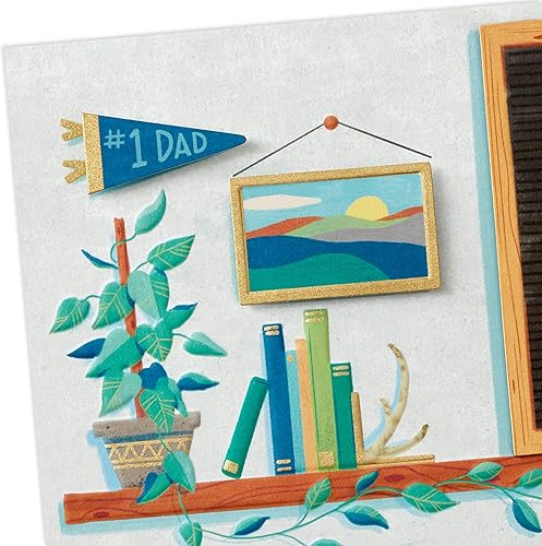 Miniatura 5 de Hallmark Tarjeta del día del padre para papá de hija con imán extraíble (como padre, como hija)