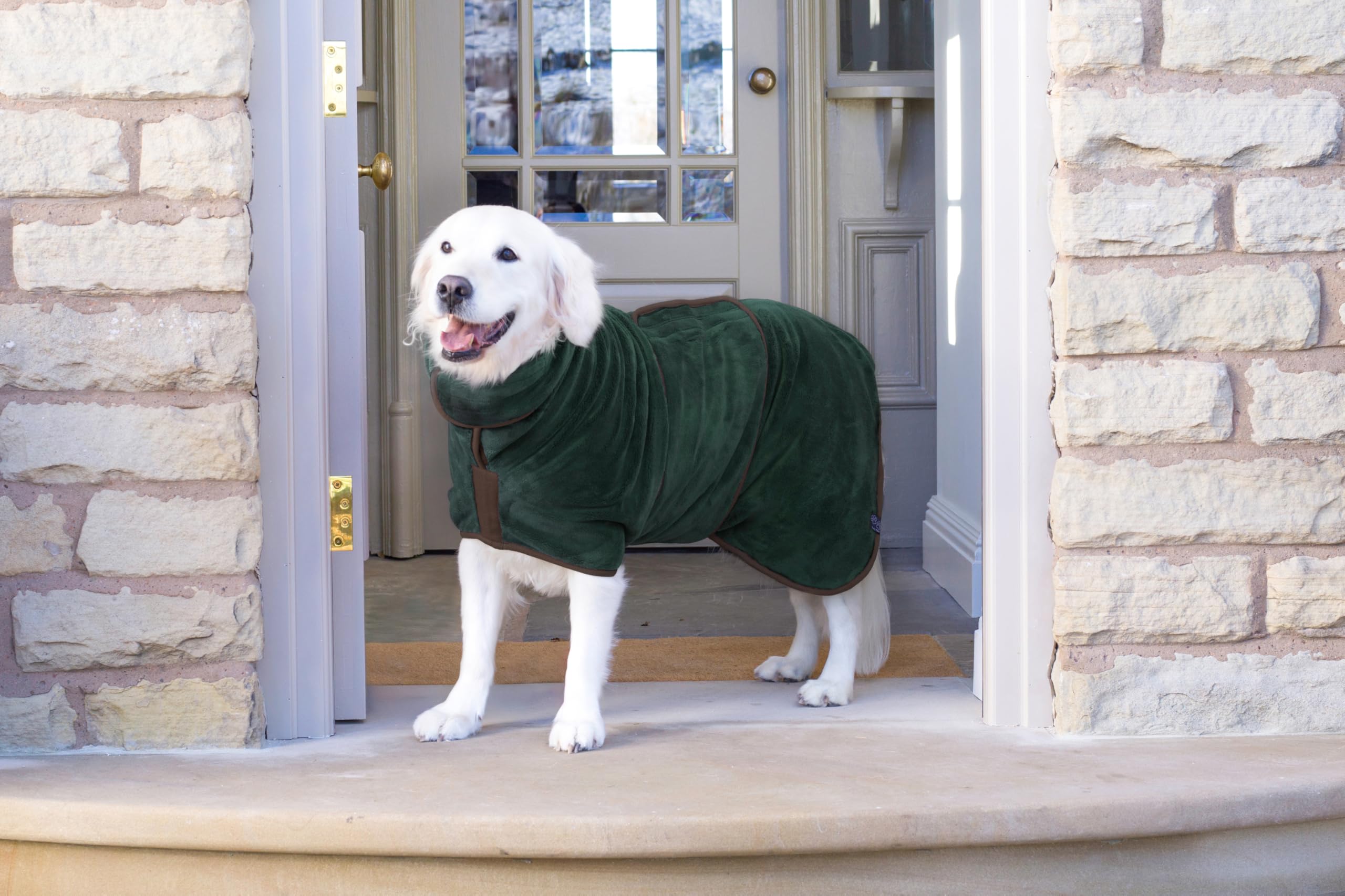 Lucky Paws® UK Dog Drying Coat, Luxurious Double Layer Dog Towel Robe, Dry Your Dogs in Minutes - Image 2
