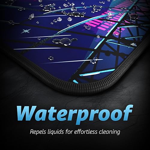 Miniatura 4 de Hystar Alfombrilla de mouse extendida para juegos  XXL 36 x 16 pulgadas  0.197 pulgadas de grosor, superficie impermeable, tela de poliéster suave y