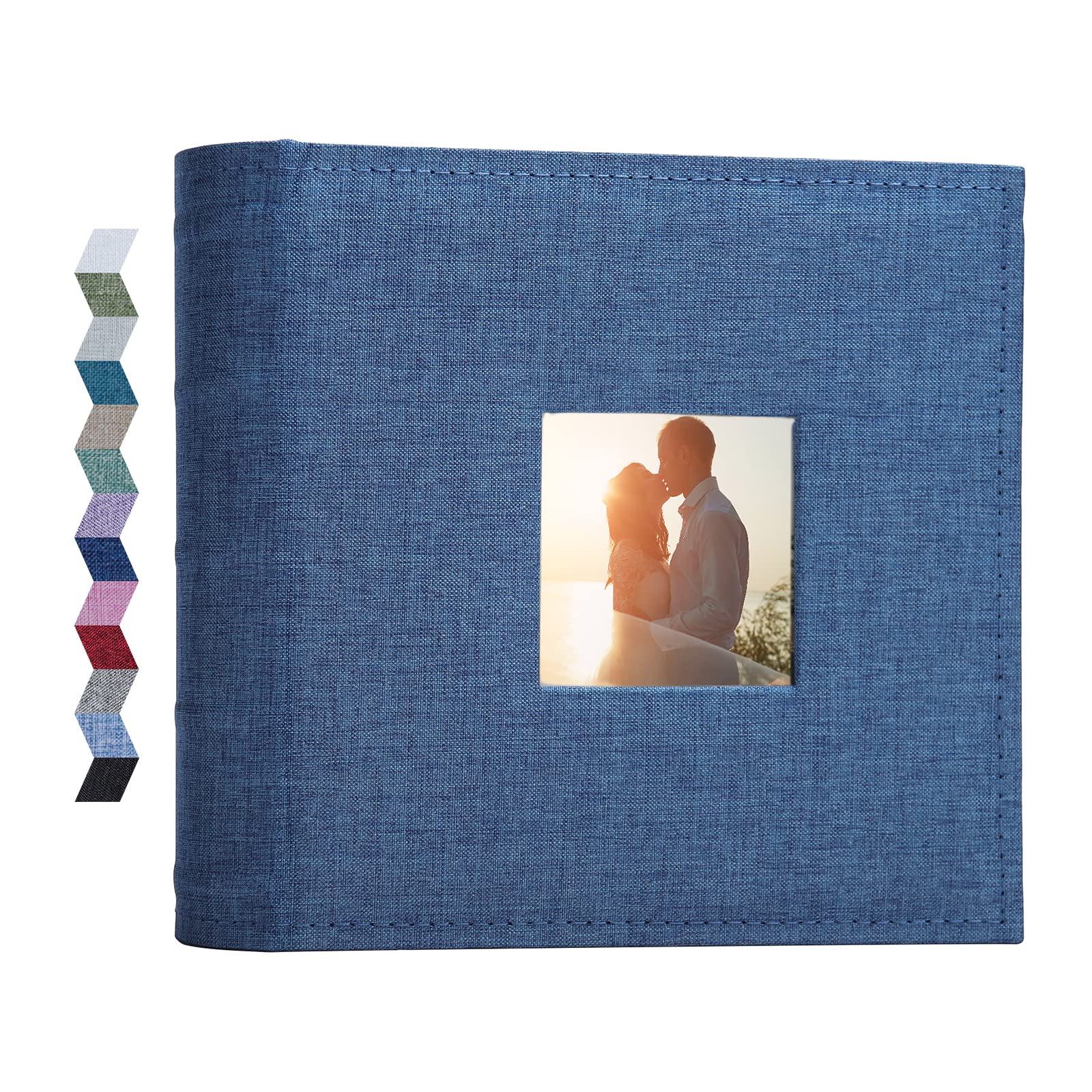 Vienrose Photo Albums 6x4 (15x10 cm) 200 Pockets Linen Cover with Memo Spaces Photobook Large Capacity Pictures Album Memory Book for Wedding, Family, Baby, Holidays, Special Occasions, Blue