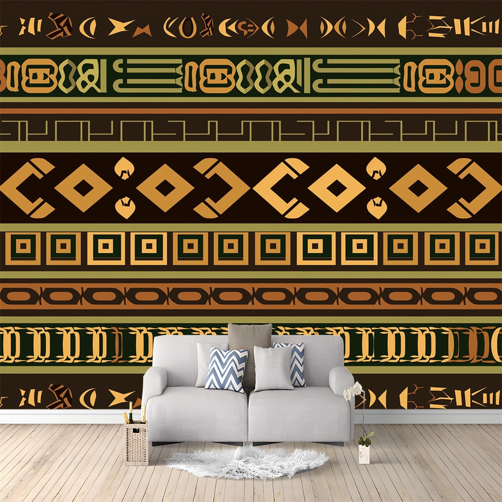 Papier peint panoramique 3D pour chambre d'enfant décoration murale motif africain