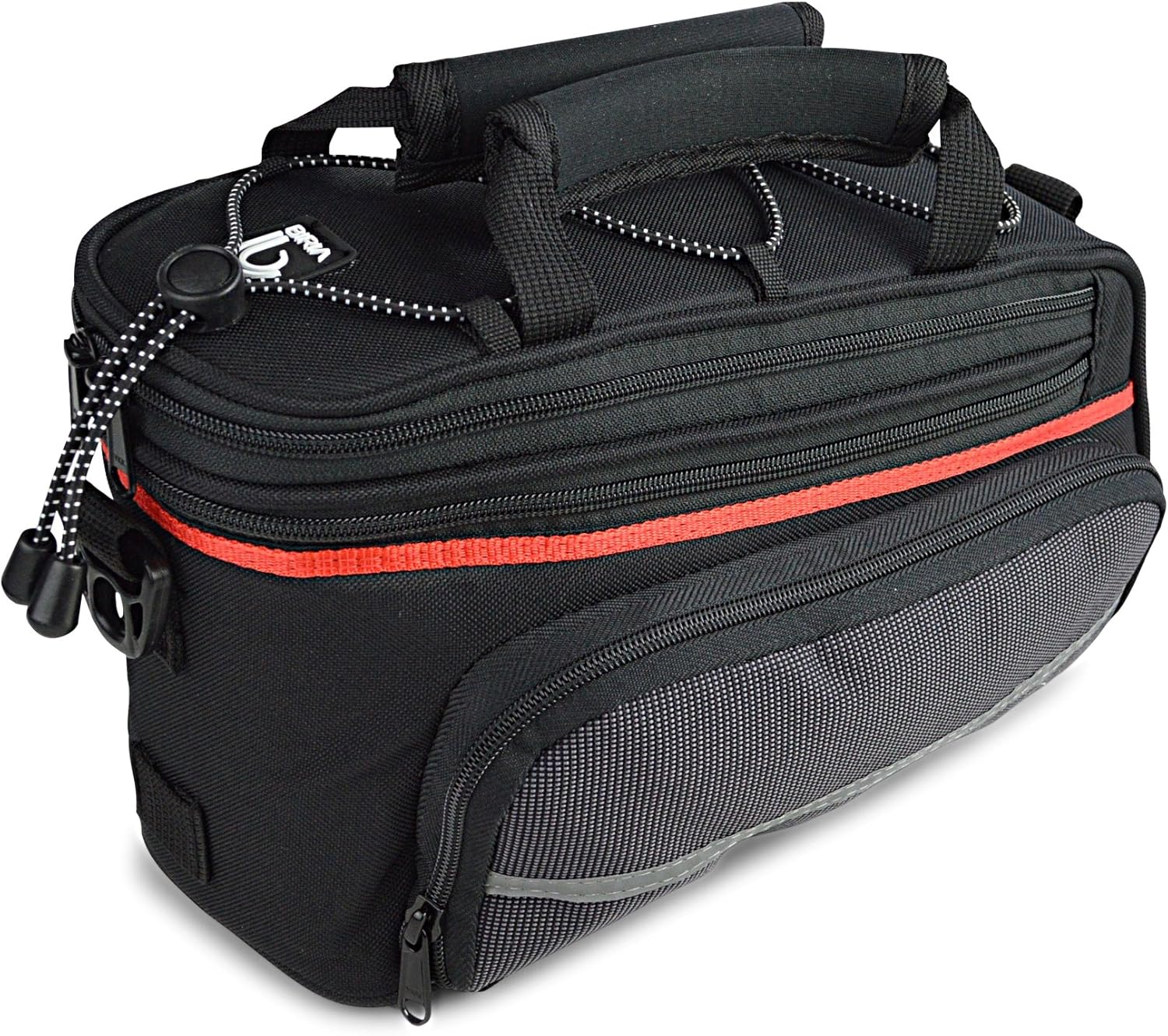 BIRIA Rear Rack Bag with Retractable Side panniers, Bicycle Rack Bag Picolo
