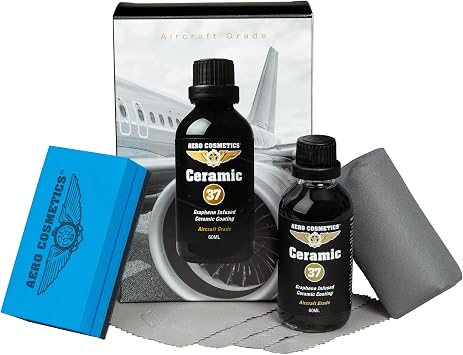 Aero Cosmetics Ceramic 37 Advanced Graphene Ceramic Coating 60ml - Graphene Coating for Car Detailing Professionals | 7+ Years of Protection | Apply After Car Wash & Paint Correction