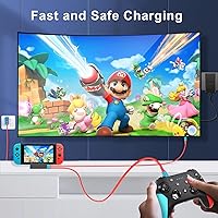 Vista 4 de SUTWKAM Cable cargador de interruptor, video de 100 W20 Gbps4K, funcionalidad 3 en 1, compatible con Nintendo Switch, Steam Deck, PS5, iPhone 15