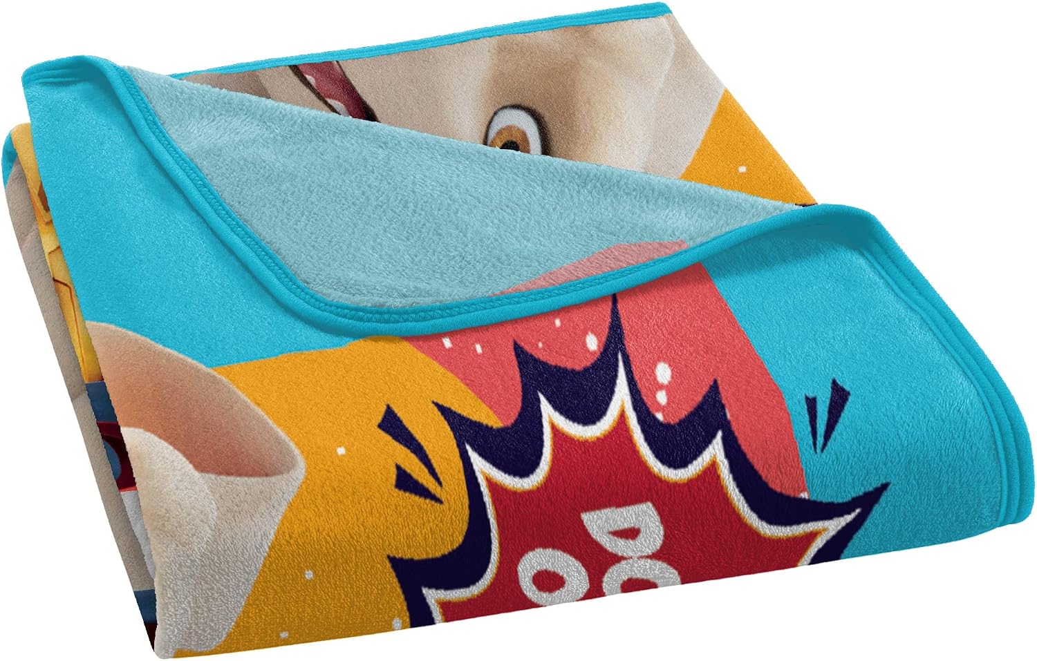 NORTHWEST DC League of Super-Pets Micro Raschel Throw Blanket, 46" x 60", Tighten Your Collars image 2